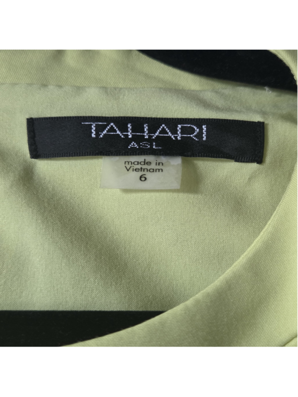 Women's NWT Tahari ASL Neon Green Tyra Dress with Cutouts Size 6 - Picture 2 of 16